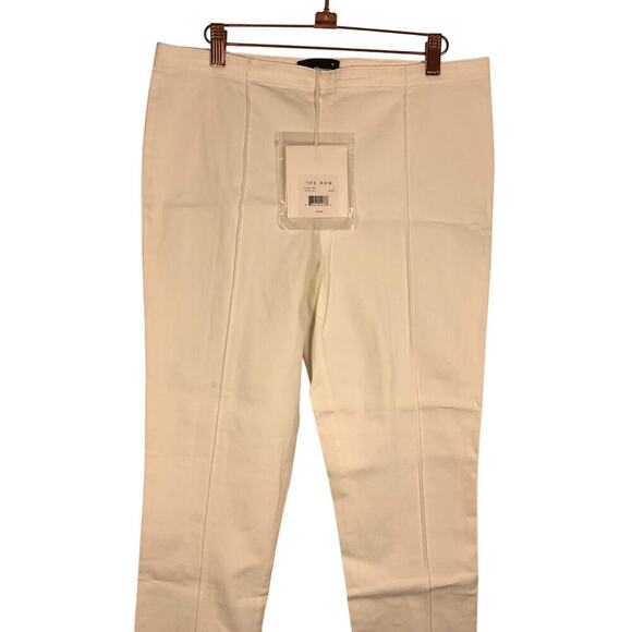 The Row Laviez Cropped Cotton Twill‎ Skinny Pants In Off-white Size Large NWT - Picture 3 of 15